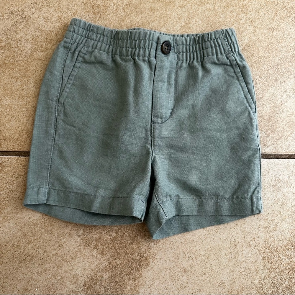 Janie and Jack Linen Cotton Shorts Size 12-18 Months